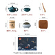 Bai Qixin tea set gift set can be customized as a souvenir. The company sends customers Kung Fu teapot, national trend ceramic teacup, Xi Tzu teapot, national trend tea set gift box set, dark green