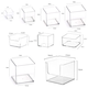 
Yonghuan desktop storage box square transparent acrylic cosmetics sticky note mobile phone case station pen holder station 4877 side U transparent basket medium length PT high transparent