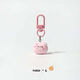 Cartoon süßes rosa Mini Schwein Schlüsselbund Anhänger täglich vielseitig einfaches Zubehör kleines Bag Hanging Accessoires [rosa Schwein] 1 + [transparentes Schwein] 1