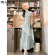 Robe épissée chinoise de style chinois de style coton pour les femmes en été 2025 Nouvelle petite personne Tempérament de taches minces de style chinois jupe 6173 Couleur d'image [haute qualité 58] M 90-100jin [Jin est égal à 0,5 kg]