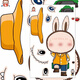 Magic Bean Shenghuo [Hot Style] Labubu-Dress-up-Aufkleber Cartoon Netter Kinder dekorativen Desktop DIY-Aufkleber Labubu Fun DIY-Aufkleber 38 große Größen (fünf Sets, keine Wiederholungen)