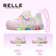 Belle Children's Shoes 2025 Autumn New Girls' Flashing Shoes Baby Casual Sneakers Girls' Sports Shoes Pink 26