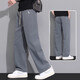 Kooshi Luxuseiseisenschere Hosen für Männer Sommer dünn 2025 Neues loses gerade drapierende Mesh Casualhose 6636 Khaki atmungsaktives dünn m