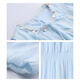 XAE luxury high-end brand short-sleeved dress for women 2025 summer new round neck embroidered vest small shawl set skirt blue L [recommended 110-120Jin [Jin equals 0.5 kg]]