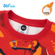 361 New Year's clothing New Year's children's sweatshirt 26 spring boys 3-14 years old plus velvet warm printed top red 140