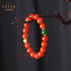 Layun Feiyin High Quality Baoshan Nanhong Bracelet for Women High-end 18K Gold Ice Red Single Circle Bracelet Simple and Fashionable Hand Jewelry Nanhong Ball Bracelet