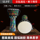 
Sheepskin drummer beater African drum kindergarten adult beginner primary school student Lijiang hand drum professional percussion instrument 12.5-inch sheepskin rope tied blue grid + drum bag + strap
