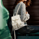 Nucelle Pocket Backpack Damen 2025 Neue Pendler -College -Schultasche fühlen große Kapazität Rucksack Gardenia Gelb
