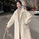 Gu Bing Mink Fur Coat Women's Autumn and Winter New Style Mid-Length Gold Mink Fur Coat White M Recommended 100-115