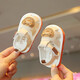 Wenzhi baby shoes 0-1 year old baby sandals baby screaming shoes children's sandals 6-12 months non-slip toe toddler shoes cartoon sandals beige size 20 (inner length 13.5cm)