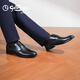 Zapatos Goldlion para hombres 25 zapatos de cuero para hombres nuevos zapatos de boda suaves y cómodos G521510044aab negro 41