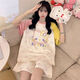 
Mai Chaoshang pajamas for women in summer short-sleeved thin cartoon girl summer women's plus size home clothing set 9928 cotton M women's M size 155cm 70-90Jin [Jin equals 0.5 kg]