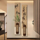 The paintings hanging on the entrance door are facing the medieval style of the new Chinese decorative paintings 2025 new Song Dynasty aesthetics BY6623+BY6624 25*145CM double-layer superimposed three-dimensional frameless painting +LE