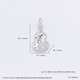 Laomiao platinum small daisy crushed ice gourd pendant women's necklace birthday gift for girlfriend, about 2.44g