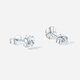 Saturday Fortune (ZLF) PT950 platinum earrings for women, shiny simple flower earrings for your girlfriend, one pair - 2.23g
