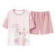 Yalu pajamas for women for summer pure cotton women short-sleeved summer style 2025 new soft skin-friendly home clothing summer DGG-N1478 M [recommended 80-100Jin [Jin equals 0.5 kg] wear]