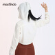 Macondo new sports jacket three-in-one set water-resistant breathable running jacket women's training suit milky white L