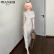 
Cotton French off-shoulder waist-retracting pleated short-sleeved dress for women in summer 2025 new high-end temperament slim long skirt 753 gray apricot color [high quality 27.5] M 95-110Jin [Jin equals 0.5 kg]