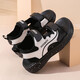 Boys' Sandals 2025 Summer New Hollow Children's Beach Shoes Soft Sole Non-Slip Handsome Middle and Large Children's Open-Toe Sandals HBL2505/Black and White Upgraded Model 31 Size Standard Size