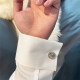 赐帛Cufflinks时来运转法式袖扣经典风轮转运质感白钢时尚优雅造型饰 时来运转 附袖扣盒