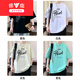 Yalu Kurzärärmelte Herren Sommer Lose Modemarke Briefe Gedruckt runde Nacken-Top-Kleider halbärmelte T-Shirt American Casual Herren T-Shirt 693 Cyan 3xl ca.