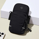 Golf (GOLF) arm bag, running mobile phone bag, men's and women's sports arm wristband bag, outdoor fitness cycling bag, water-repellent shoulder crossbody bag, dynamic black
