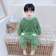 Children's one-piece pajamas autumn and winter flannel double-layer thickened baby baby sleeping bag boy's coral velvet anti-kick 1 picture color 90
