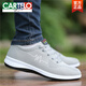 CARTELO old Beijing cloth shoes men's spring soft sole mesh shoes men's Korean version breathable mesh sports casual shoes lightweight and anti-odor shoes AM-6167 gray 39