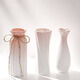 Mudingding ceramic art vase pink gradient cream style modern decorative flower ornaments flower vessel birthday gift