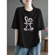 Pierre Cardin 100 reines Baumwoll-Kurzarm-T-Shirt für Frauen High-End-vielseitige und modische tägliche Stil Lose großer Slimmsleeved Top 983# White [100% Baumwolle] Die beliebten S in diesem Jahr [empfohlen 80-100jin [Jin gleich 0,5 kg]]