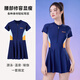 
LangSha (LangSha) swimsuit women's one-piece dress conservative swimsuit slim and slim and quick-drying sports hot spring swimsuit