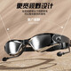 Soskin German brand swimming goggles waterproof myopia anti-fog high-definition large-frame eye protection flat goggles professional swimming earplugs swimming goggles electroplated black high-definition anti-fog and anti-UV flat light