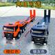 Zhuoshi Grande remorque télécommande pour enfants Transport de transport de voiture de voiture de voiture Toys Boys Charges semi-trail camion gris télécommande à plat remorque chaque voiture a un ensemble de batteries rechargeables d'environ 25 minutes d'environ 25 minutes