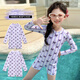 Snoopy Girls Swimsuit 2025 New Children's Seaside One-piece Swimsuit for Big Kids and Girls Cartoon Long Sleeve Sun Protection Swimsuit Picture Color 160