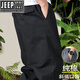 Jeep Spirit Pure Cotton Herren Casual Hosen Lose großer Sommer-Sommerhosen dünne bequeme junge und mittlere Stilhosen mittleren Alters im Winter plus * Velvet 9201-Dark Grey 4xl für Gewicht 200-220jin [Jin gleich 0,5 kg]