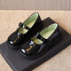 Ershanji 2025 new spring and summer girls performance shoes little girl performance host princess shoes children's leather shoes women's soft sole shoes dress performance shoes black size 32 inner length 19.5cm