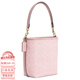 蔻驰（COACH）City Bucket 17 金属Logo徽标  水桶包单肩包 小号 女款 粉色 基础装(包+防尘袋)