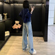 MAGIOPY国际奢侈高档品牌欧货时尚套装女2025春季新款酷飒风蓝色外套上衣 蓝色外套+牛仔裤 S(100斤以内)
