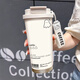 
Chengliu cute ghost thermos cup high-looking student stainless steel portable new double-drinking coffee men and women straw water cup BXAB13794 ghost + with lanyard 316 stainless steel
