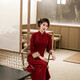 2025 new retro elegant republican style plus velvet cheongsam autumn and winter new improved temperament lady style plus velvet cheongsam 3267 3XL