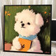 CLCEY scribbled puppy cartoon cute bibie digital oil painting DIY hand-painted acrylic fill coloring hand-customized XH12625 20*20cm a little small full set of inner frame material bag