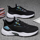 All-match breathable casual shoes for men's lightweight soft sole sneakers soft sole wear-resistant men's shoes for summer commuting outdoor trendy shoes JX-YC-683 black 42