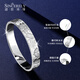 Shengshi Qiyuan platinum bracelet women's pt950 platinum bracelet semi-solid round platinum 950 bracelet broken ice ice lucky bracelet weighing 30.86g