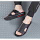 Nosskiss International Luxury Brand Herrenschuhe und Pantoffeln High-End-Sandalen für Männer bequeme, rutschfeste Flops modisch und vielseitig Strand Drag Black [Markengeschenkbox] 40