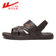 Huili Shanghai Huili Sandalen Herren Sommer Einfacher nicht rutscher Kleidung-resistenter täglicher Arbeit Freizeit und Heimat-Strand-Sandalen Huili Sandalen 3883 Black 41