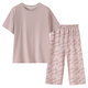 
Modal cotton pajamas for women in summer 2025 new short-sleeved thin middle-aged mother large-size summer ice silk home clothes for women DM13803 3XL (180): Recommended 160-180Jin [Jin equals 0.5 kg] to wear [