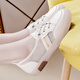 Woodpecker White Shoes for Women 2025 Summer NUEVA MEHA ANTERENTE DESAUPABLE DE UNA PIES SOLO SOLO SOLO CAVILLO CORRALES FORMAS BEIGE 35