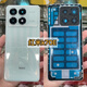 Suitable for Redmi original glass back cover k70e original back shell mobile phone rear screen k70E original back cover with frame black disassembly 9