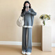 Geman maternity suit autumn suit 2025 large size fashion wear high-end maternity top and pants spring and autumn two-piece set black suit L (recommended 115-130Jin [Jin equals 0.5 kg])