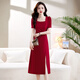 Ehangy International High-Dee Light Luxury Robe Women's Summer 2025 Nouveau style Celebrity Slim Slit Slit Jirt noir [Boîte-cadeau haut de gamme] XL